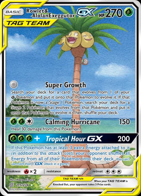 Rowlet & Alolan Exeggutor-GX