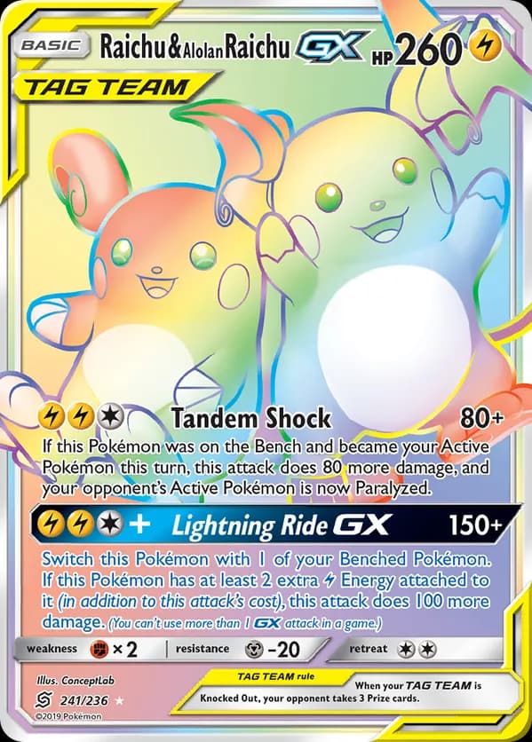 Raichu & Alolan Raichu-GX
